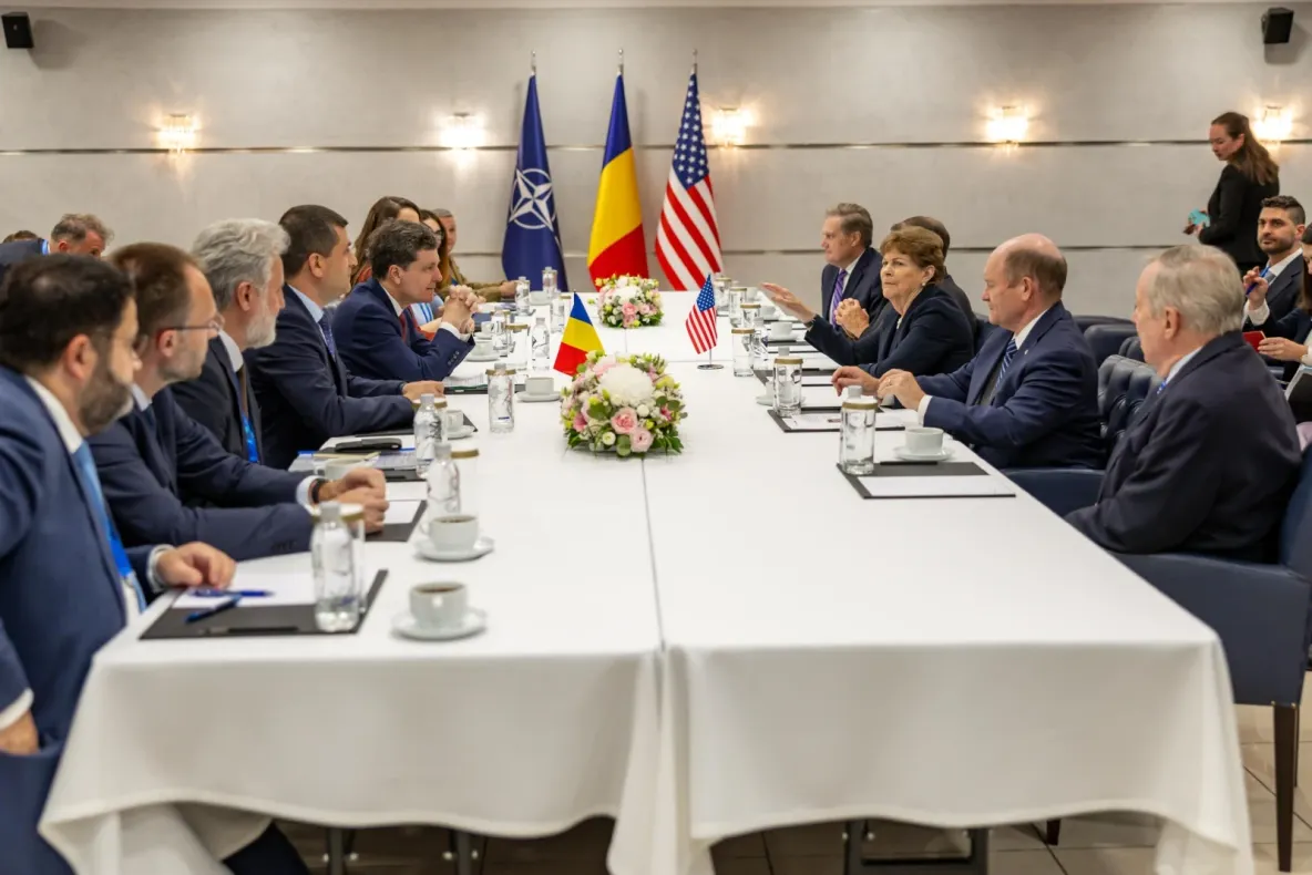 Nicușor Dan - întrevedere cu delegația Congresului Statelor Unite ale Americii la Summitul NATO